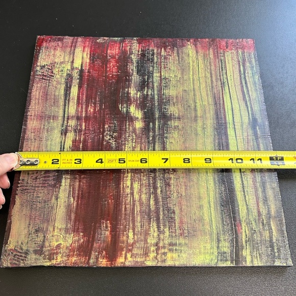 Original Abstract Painting On Reclaimed Wood 12” X 12 “ X 1” A Walk Through Time - Picture 12 of 14